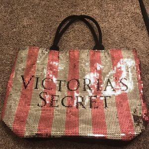 Victoria Secret sequin tote